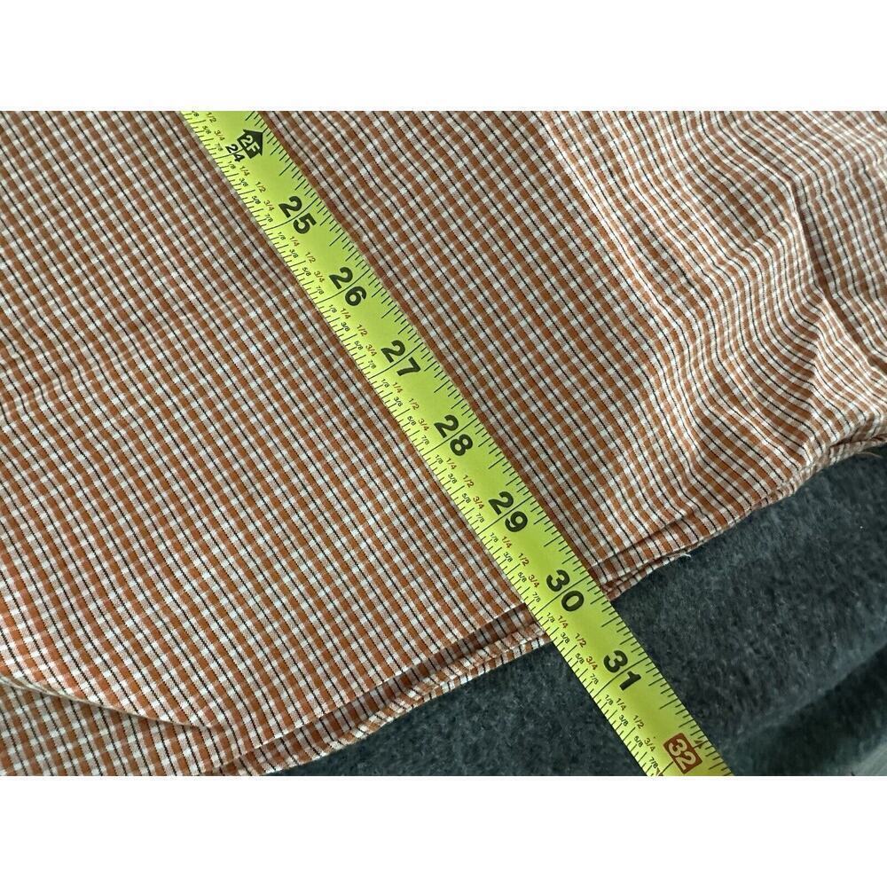 FUBU Shirt Mens‎ Size 2XL Orange White Plaid Short Sleeve Casual Button-up - Picture 9 of 10